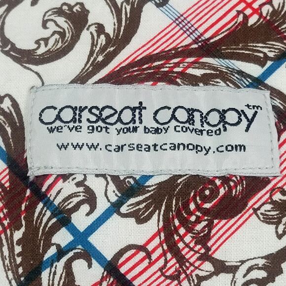 Carseat Canopy Minky Western Filigree Reversible Cover - Picture 4 of 8